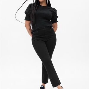 Women's Black Gap high rise cheeky straight ankle jeans size 30/10